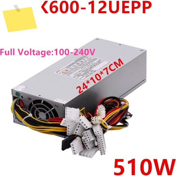 헌트키 2U PSU, 510W 피크 600W 전원 공급 장치 HK600-12UEPP, 새제품 제품 이미지