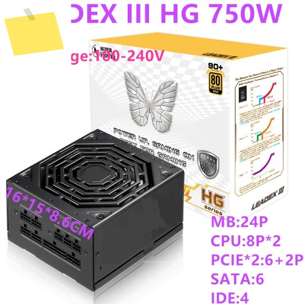 슈퍼 플라워 LEADEX III HG 전원 공급 장치, SF-750F14HG 750W, PSU, 새제품 제품 이미지