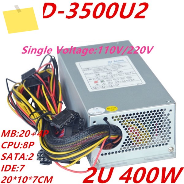 R-Senda 2U 400W 전원 공급 장치 SD-3500U2 새 PSU 제품 이미지