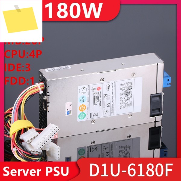 Emacs DC 1U 180W 전원 공급 장치 D1U-6180F, 거의 신품 PSU 제품 이미지