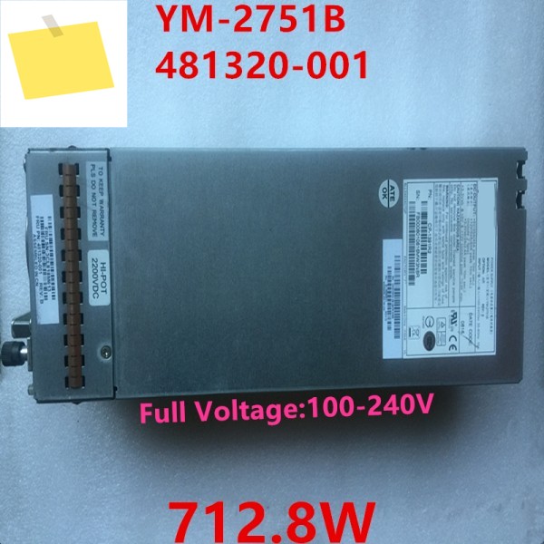 3Y MSA2000 CP-1391R2 712.8W 전원 공급 장치 YM-2751B 481320-001용 새 원본 PSU 제품 이미지