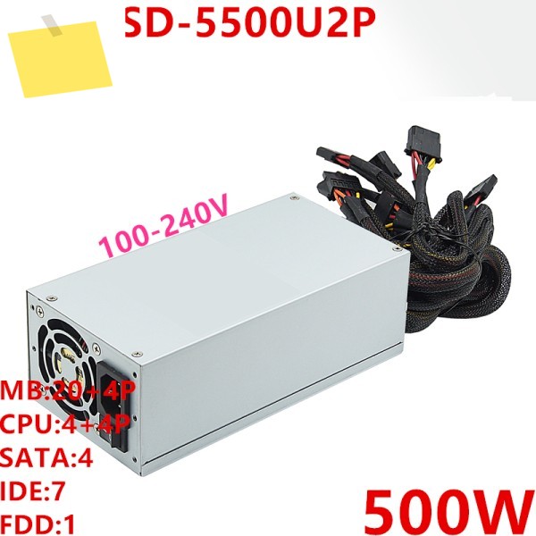 R-Senda 2U 500W KENWEI 전원 공급 장치 SD-5500U2P JCI-4012PP-1M1용 새 PSU 제품 이미지