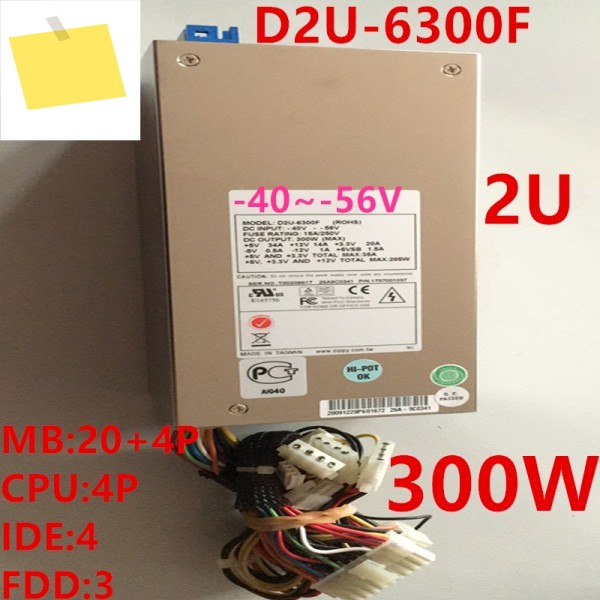 Emacs 2U DC 300W 전원 공급 장치 D2U-6300F용 거의 새 PSU는 새것처럼 작동합니다. 제품 이미지