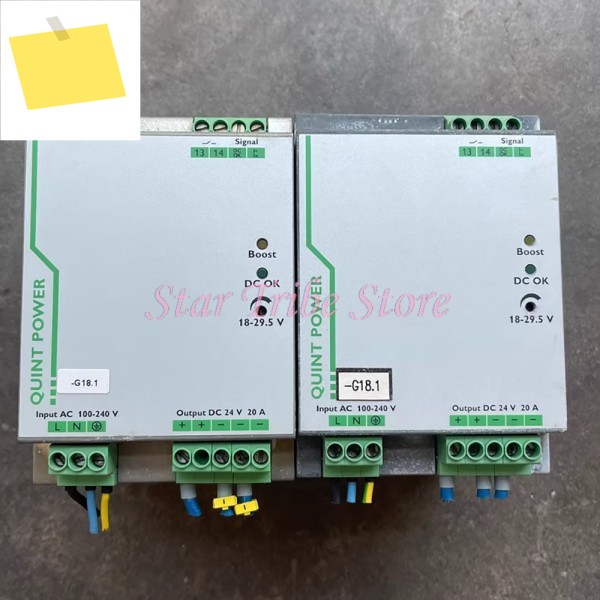 Phoenix Rail 스위칭 전원 공급 장치 24 V DC 20 A용 QUINT-PS1AC24DC20 24V20A 2866776 제품 이미지