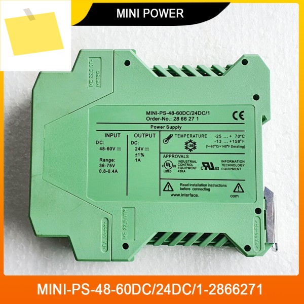 Phoenix MINI POWER DCDC 컨버터 전원 공급 장치용 MINI-PS-48-60DC24DC1 2866271 제품 이미지