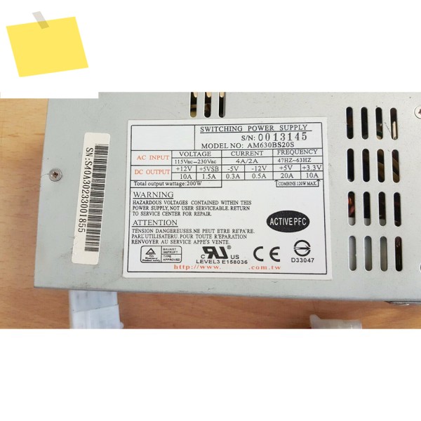AM630BS20S 1U 200W 장비 전원 공급 장치 스위치 제품 이미지