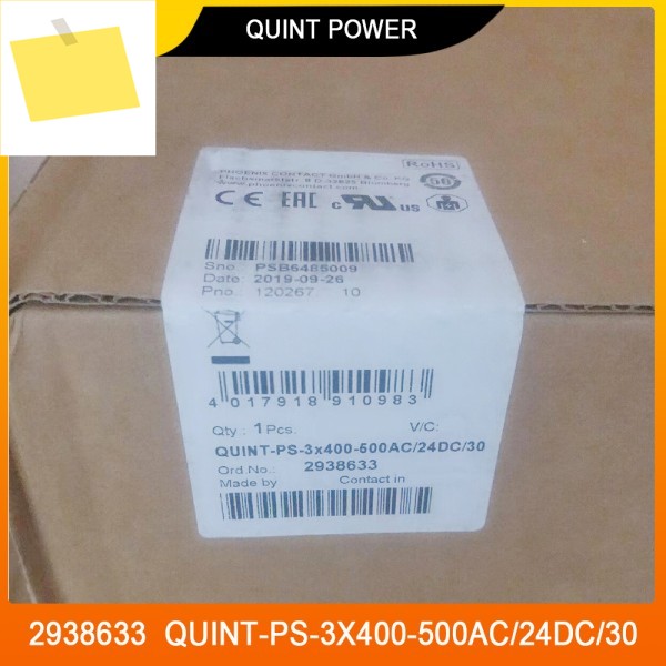QUINT POWER 2938633 QUINT-PS-3X400-500AC24DC30 24VDC30A 스위칭 전원 공급 장치 제품 이미지