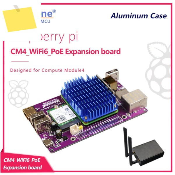 CM4_wifi6_PoE 확장 보드, PCIE M.2 인텔 AX200 블루투스 HDMI CSI1 USB-C 4G Wi-Fi6E 케이스 라우터 제품 이미지