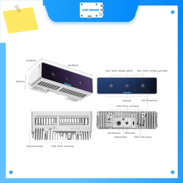 OAK 4 D: IP67 방수 스테레오 AI 깊이 카메라 제품 이미지