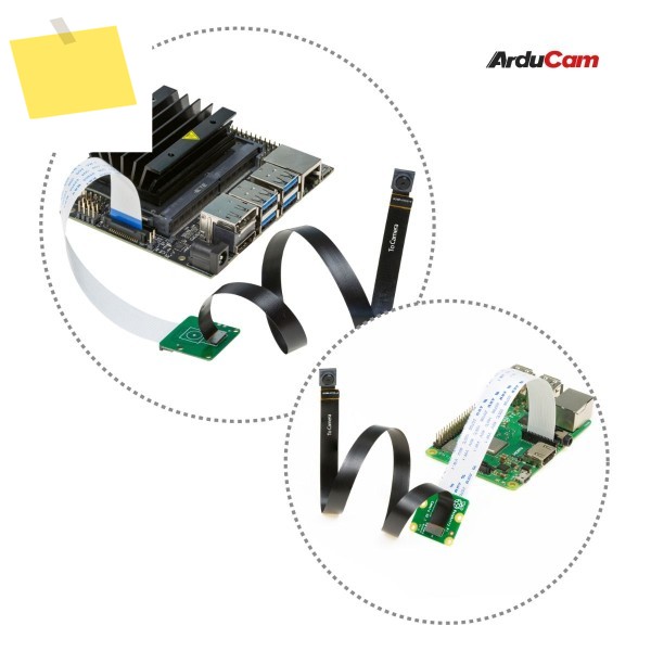 라스베리 파이 및 NVIDIA Jetson 나노 카메라 모듈 용 Arducam 300mm 연장 케이블 제품 이미지