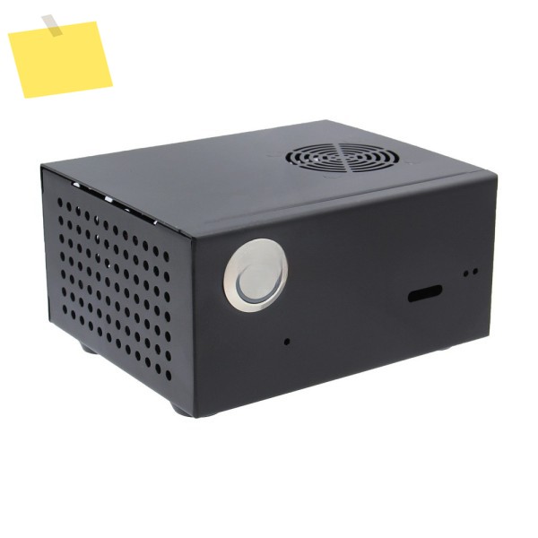 Raspberry Pi 4용, 전원 제어 스위치 및 음소거 냉각 팬이 포함된 X825-C8 금속 케이스 제품 이미지