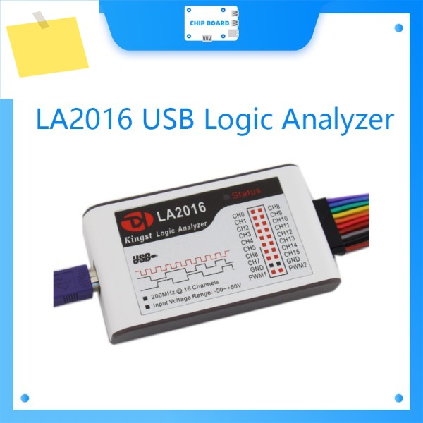 Kingst LA2016 USB 로직 분석기 최대 샘플 속도 200M, 16채널, 10B MCU, FPGA 디버그 도구, 영어 소프트웨어 제품 이미지