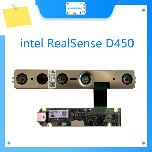 Intel RealSense 깊이 모듈 D450 + 비전 프로세서 보드 V38팩 제품 이미지