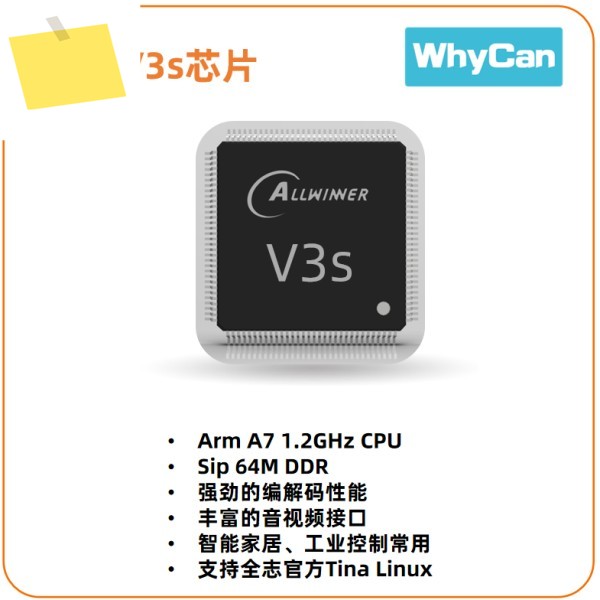 모든 우승자 V3s 칩 단일 코어 A7@1.2GHz HMI 타코그래프 IPCAM 등에 적용 가능 제품 이미지
