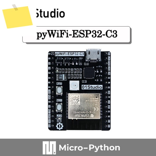 01Studio pyWiFi- ESP32-C3 개발 데모 임베디드 보드 MicroPython IOT 프로그래밍 무선 제품 이미지