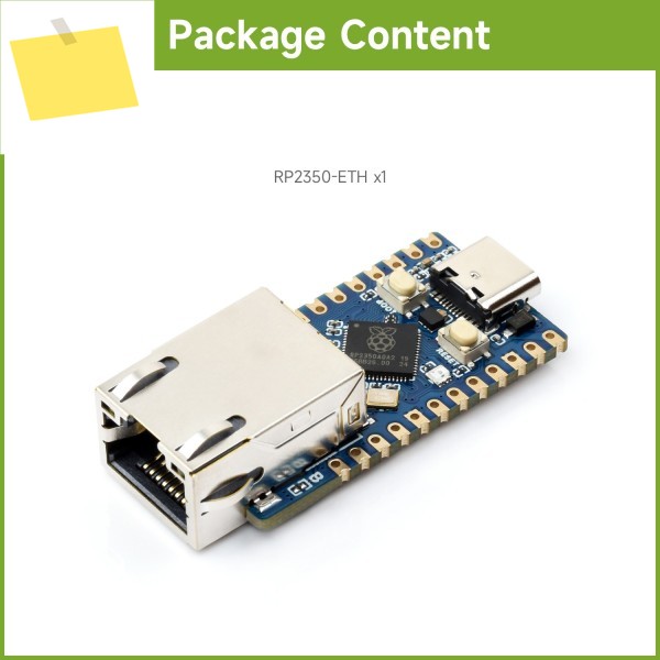Waveshare RP2350-ETH 미니 개발 보드, 이더넷 포트 모듈, Raspberry Pi 마이크로컨트롤러 제품 이미지