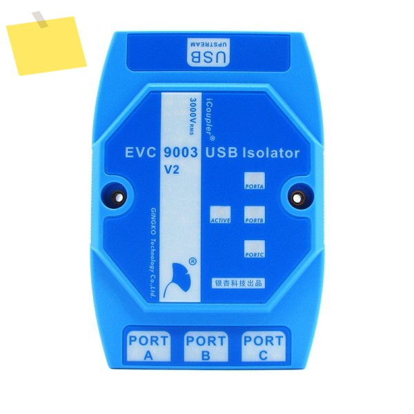 GINGKO EVC9003 USB 2.0 전속 아이솔레이터 허브 - 접지 루프 보호 기능이 있는 ADuM4160 기반 컴퓨터 인터페이스 확장기 제품 이미지