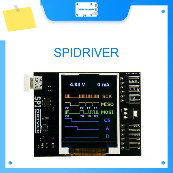 SPIDriver - 전문 SPI 인터페이스 어댑터, 3.3V5V 로직, 30MHz, USB-C 전원 공급 제품 이미지