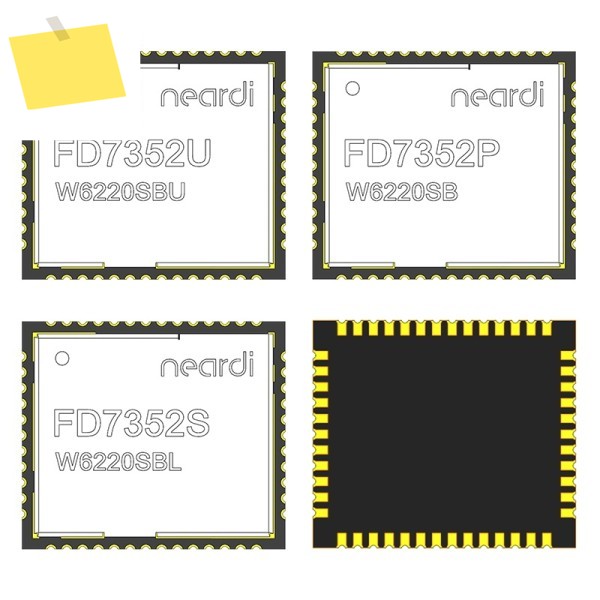 Neardi FD7352 Wi-Fi 6BT 5.0 IoT 모듈 - SDIO 인터페이스, 산업 및 임베디드 시스템용 고속 무선 통신 제품 이미지