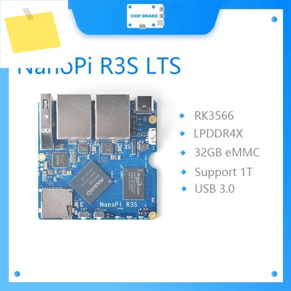 나노파이 R3S LTS RK3566 컴팩트 미니 PC 듀얼 2.5GbE 32GB eMMC 알루미늄 케이스 리눅스 IoT 라우터 제품 이미지