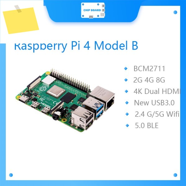 공식 Raspberry Pi 4 모델 B 개발 보드 키트 RAM 2G 8G 코어 CPU 1.5Ghz +보다 3개의 속도 제품 이미지