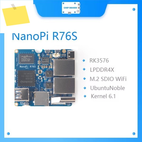 나노파이 R76S LPDDR5 SBC 듀얼 2.5G NIC | HDMI 및 AI 구현 오픈 소스 미니 IoT 게이트웨이 2개 포함 제품 이미지