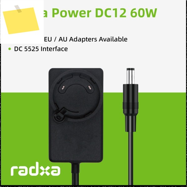 Radxa Power DC12 60W, 전원 어댑터, SBC 지원 제품 이미지