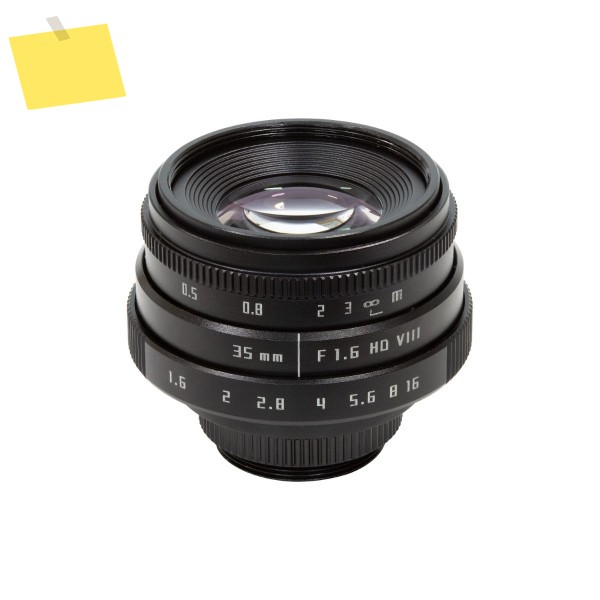 Arducam 35mm F1.6 미러리스 C-마운트 렌즈라즈베리 파이 HQ 카메라용, C-CS 어댑터 포함 제품 이미지