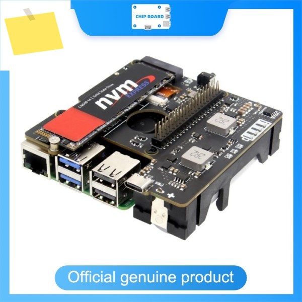 Geekworm X1208 UPS HAT 라즈베리 파이 5용, M.2 5.1V 5A 전원, 21700 배터리 NVMe SSD 확장 보드 제품 이미지