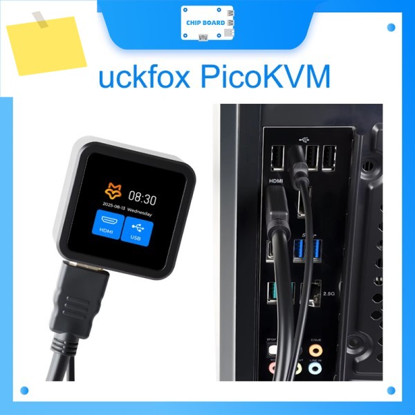 웨이브쉐어 럭폭스 피코KVM: 경량 IP 1080p60 HDMI 입력 및 원격 관리 제품 이미지