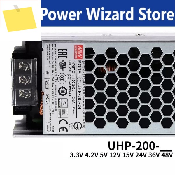 UHP-200-48 MEAN WELL 시리즈 슬림형 PFC 스위칭 전원 공급 장치 포함, 200W, 48V, 4.2A 제품 이미지
