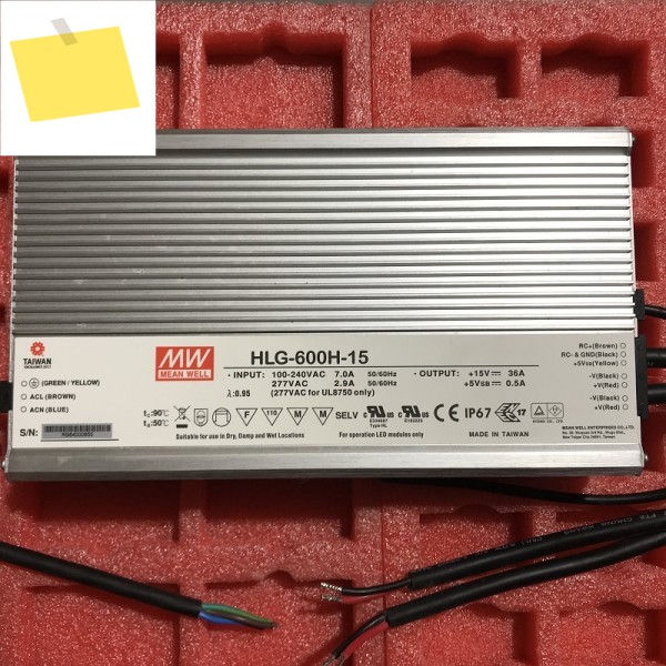 MEAN WELL LED 스위칭 전원 공급 장치 HLG-600H 타입 B 디밍 제품 이미지