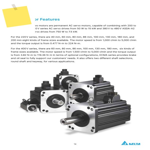 신품 델타 ASDA-A2 시리즈 ECMA-CA0807RS 750W 220V 제품 이미지