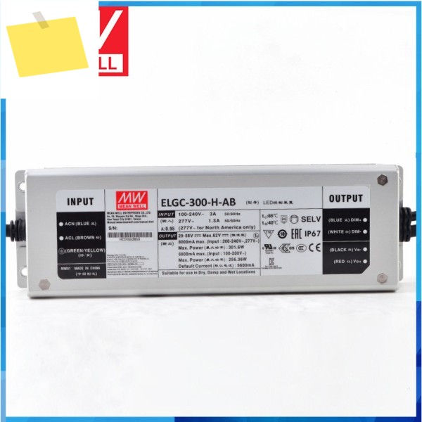 LED 방수 IP67 MEAN WELL 300W 정전력 ELGC-300-L-A 제품 이미지