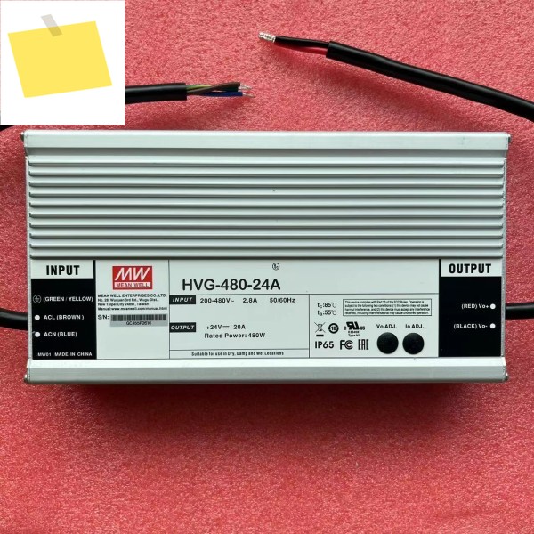 밍웨이 파워 서플라이 HVG-480 HVG-480-24A30A48A24AB48B 디밍 정전류 LED 드라이버 제품 이미지