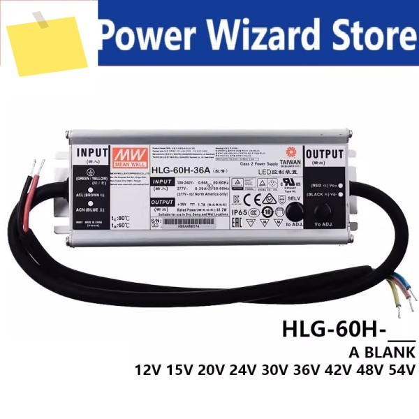건축 건물 하이베이온실주차장용 민웰 HLG-60H 60W 정전압 LED 드라이버 B 제품 이미지
