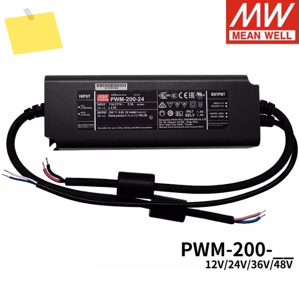 MEAN WELL LED 스위칭 전원 공급 장치 PWM-200 PWM-200-12243648V 출력 DA2 디밍 IP67 제품 이미지