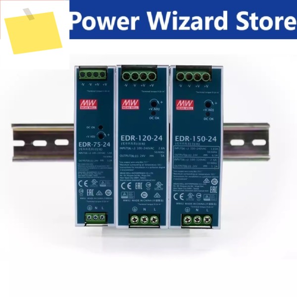MEAN WELL 단일 출력 산업용 DIN 레일 EDR-120 12V 10A 5A 제품 이미지
