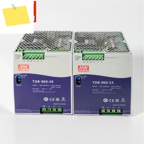 MEAN WELL TDR-960 40A PFC 기능이 있는 삼상 산업용 DIN 레일 시리즈 제품 이미지