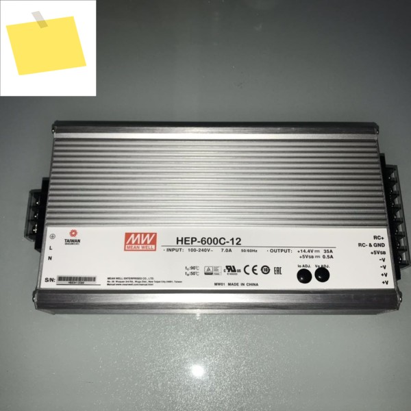 MEAN WELL HEP-600C 600W 14.4V 35A 알루미늄 쉘 필링 테이프 PFC 브라이트 웨프트 3단계 충전기 제품 이미지