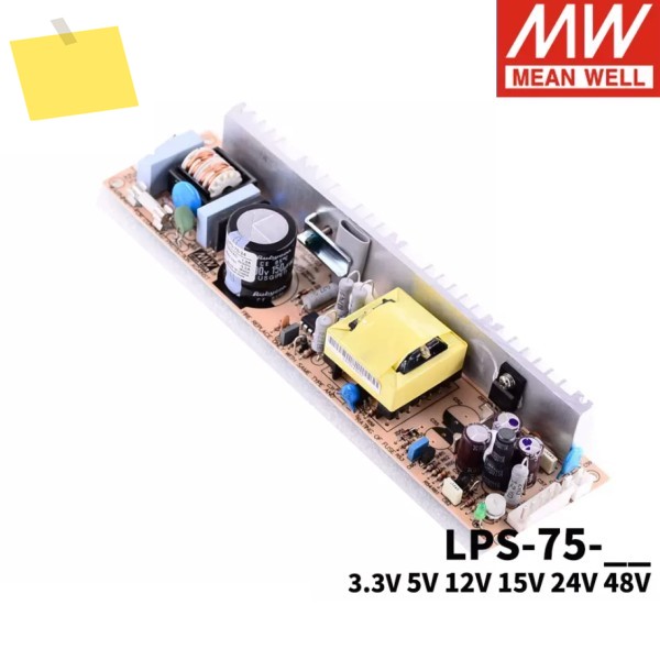 MEAN WELL 단일 출력 스위칭 전원 공급 장치, LPS-75 24V 3.2A Meanwell 76.8W 제품 이미지