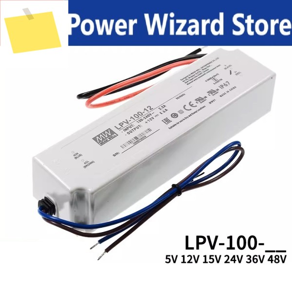 MEAN WELL LED 드라이버 LPV-100, IP67 방수 바 변압기 도란스 , 스위칭 전원 공급 장치, 5V, DC 100W 제품 이미지