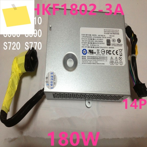 새제품 PSU M92z S510 14핀 180W 전원 공급 장치 HKF1802-3A 54Y8893 제품 이미지