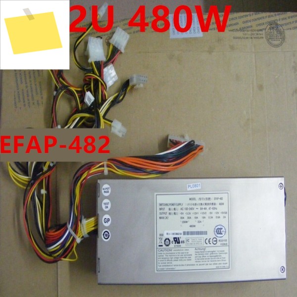 거의 신품 PSU, Etasis NF290D2 2U 480W 전원 공급 장치 EFAP-482 제품 이미지