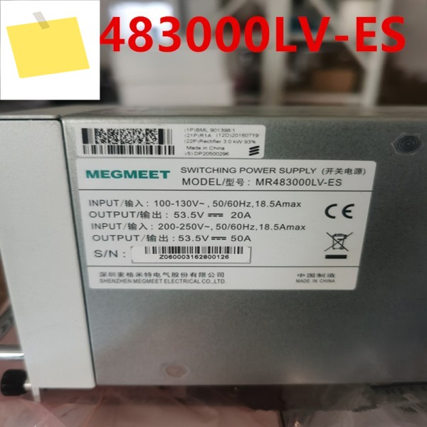 Megmeet용 PSU, 전원 공급 장치 MR483000LV-ES, 53.5V 50A, 새제품 제품 이미지
