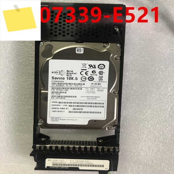 Fujitsu DX80S2 용 하드 디스크, CA07339-E521 CA05954-1794, 300GB, 2.5 인치, 32MB SAS, 10000RPM, 거의 새제품 제품 이미지