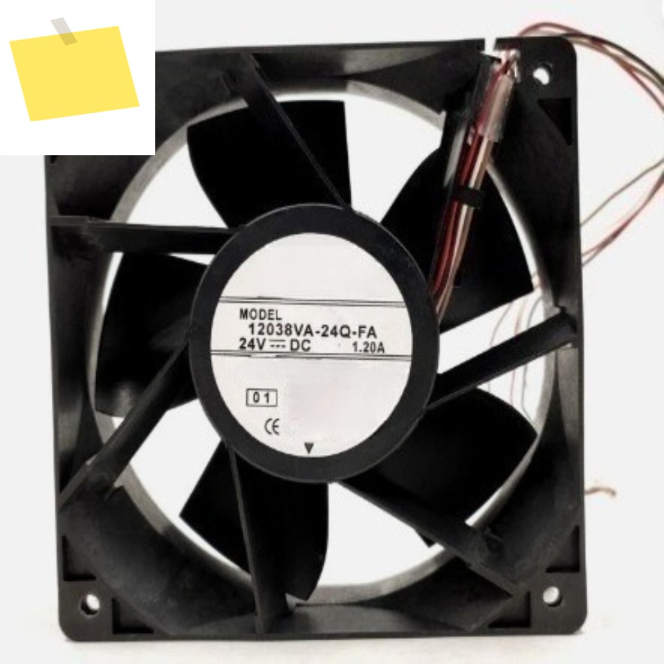 신품 12038VA-24Q-FA DC 24V 1.20A 120x120x38mm 2선 서버 냉각 팬 제품 이미지
