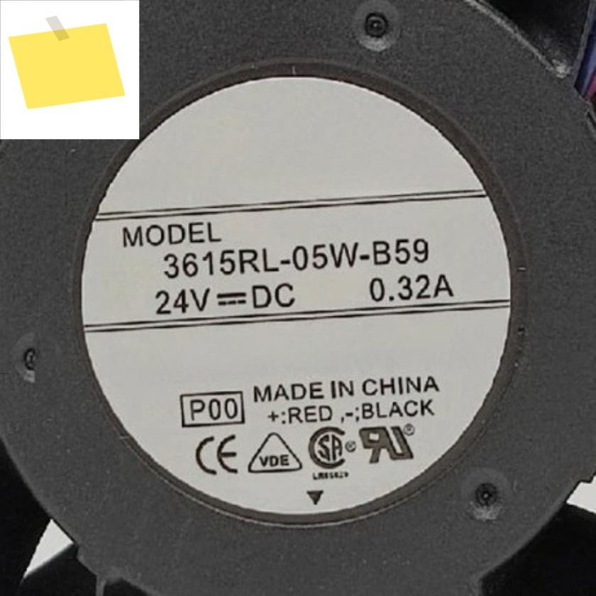 신품 3615RL-05W-B59 05W B59 인버터 냉각 팬 DC24V 0.93A 9038 9CM 3선 제품 이미지