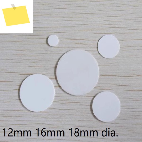12mm 직경 알루미늄 산화물 웨이퍼 디스크 AlO 세라믹 원형 시트 절연 열 방출 제품 이미지