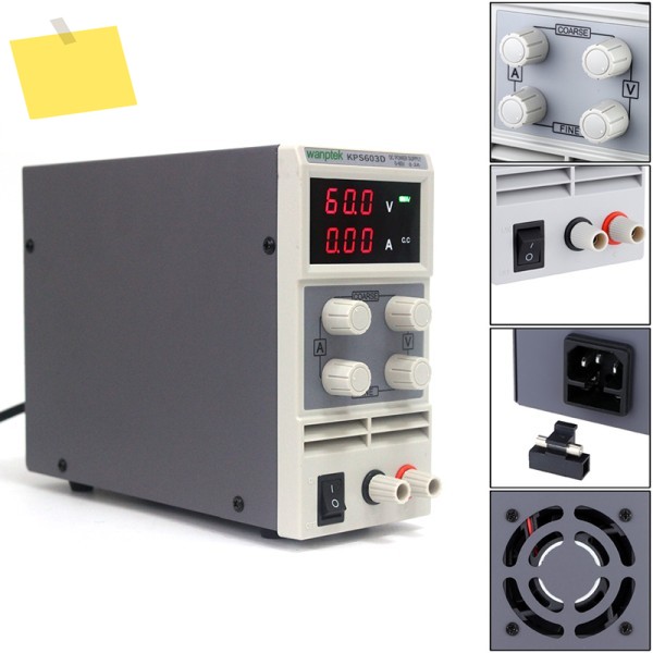 KPS603D 조정 가능한 정밀 스위치 DC 전원 공급 장치 보호 기능 0-60V0-3A 110V-230V 0.1V0.01A EU 제품 이미지